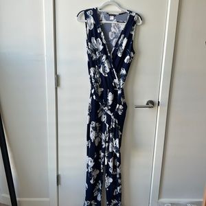 Venus blue floral jumpsuit
